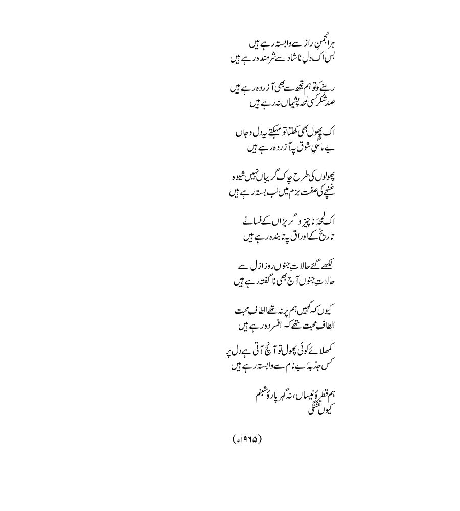 Har anjuman nai raaz sai